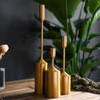 Candle Holder Set | Gold-Coated Aluminum & Reflective Finish | 3-Piece Set