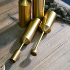 Candle Holder Set | Gold-Coated Aluminum & Reflective Finish | 3-Piece Set