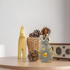 Candle Holder Statue | Resin Mother & Daughter Embrace