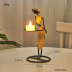 Candle Holder | Woman-Shaped Sculptural Iron