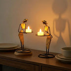 Candle Holder | Woman-Shaped Sculptural Iron