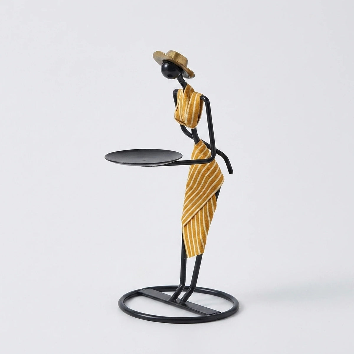 Candle Holder | Woman-Shaped Sculptural Iron