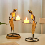 Candle Holder | Woman-Shaped Sculptural Iron