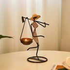 Candle Holder | Woman-Shaped Sculptural Iron