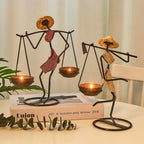 Candle Holder | Woman-Shaped Sculptural Iron