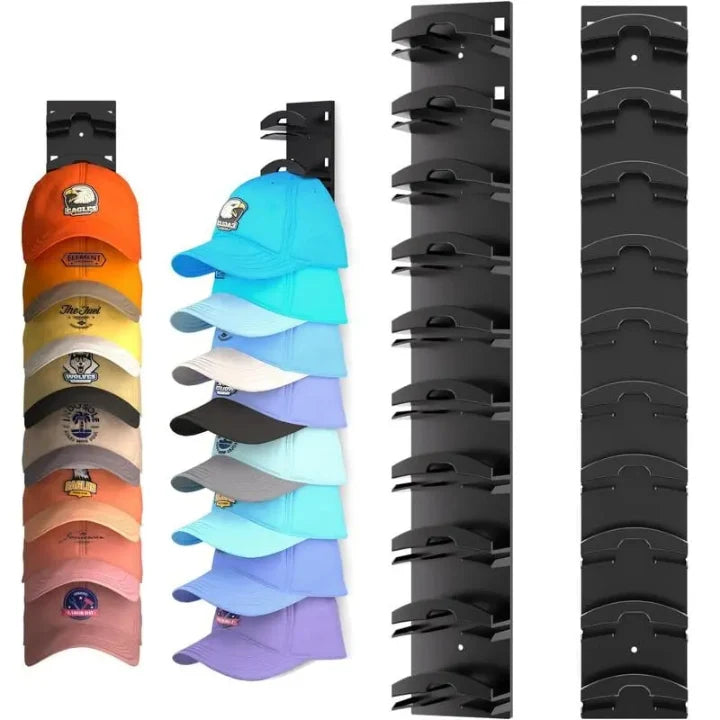 Cap Wall Mount | Gentle Clips & Space-Saving | Holds 10 Caps