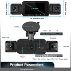 Car Dash Cam | 4-Channel WiFi & Night Vision