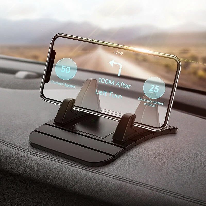 Car Phone Holder | Non-Slip Silicone Suction Dashboard Mount