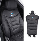 Car Seat Cushion | Ergonomic Contoured Lumbar Support & Foam Core | Detachable Washable Cover