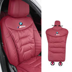 Car Seat Cushion | Ergonomic Contoured Lumbar Support & Foam Core | Detachable Washable Cover