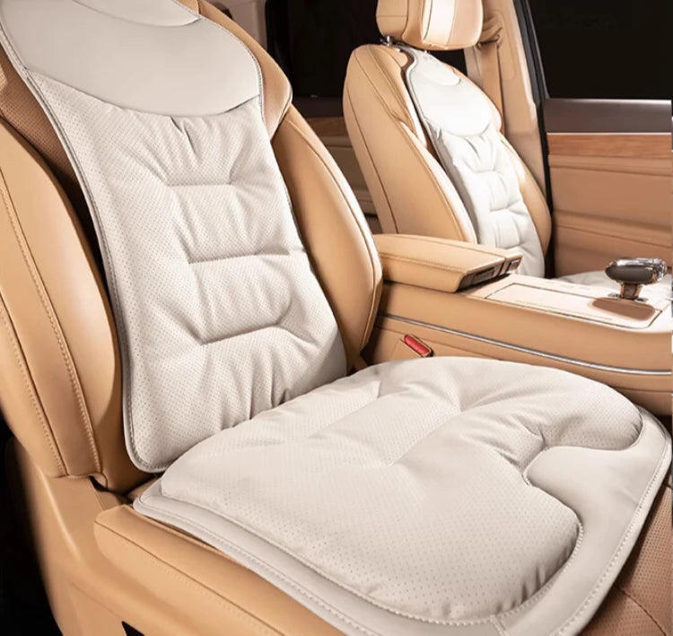 Car Seat Cushion | Ergonomic Contoured Lumbar Support & Foam Core | Detachable Washable Cover