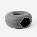 Cat Bed & Playhouse | Donut-Shaped Plush Fleece & Non-Slip Bottom