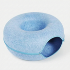 Cat Bed & Playhouse | Donut-Shaped Plush Fleece & Non-Slip Bottom