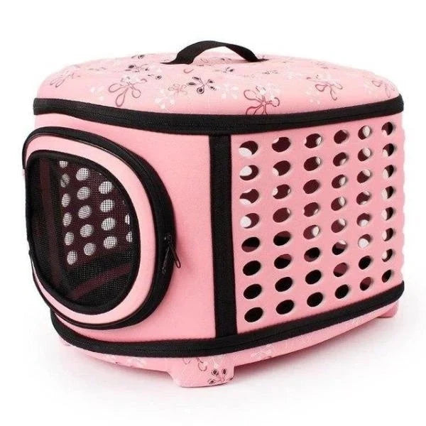Cat Carrier | Foldable Hard-Top & Mesh Door With Padded Mat | For Large Cats