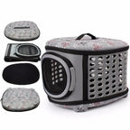 Cat Carrier | Foldable Hard-Top & Mesh Door With Padded Mat | For Large Cats