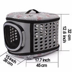 Cat Carrier | Foldable Hard-Top & Mesh Door With Padded Mat | For Large Cats