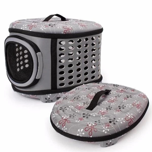 Cat Carrier | Foldable Hard-Top & Mesh Door With Padded Mat | For Large Cats