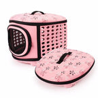 Cat Carrier | Foldable Hard-Top & Mesh Door With Padded Mat | For Large Cats