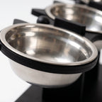 Cat Feeding Station | 15° Tilt & Stainless Steel | 3 Bowls