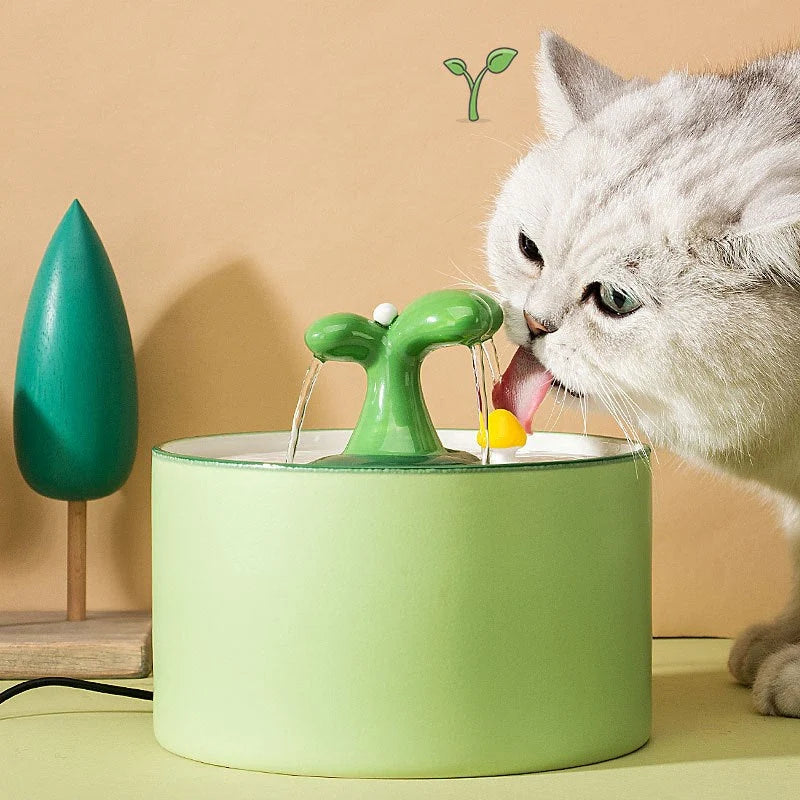 Cat Fountain | Dual Filtration & Food-Grade Ceramic | Under 40 dB