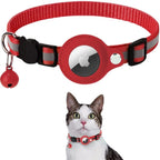 Cat Safety Collar | GPS Tracker Holder & Quick-Release | Reflective Nylon
