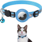 Cat Safety Collar | GPS Tracker Holder & Quick-Release | Reflective Nylon