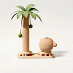 Cat Scratching Post | Compact Palm Design | Sisal & Ball Track