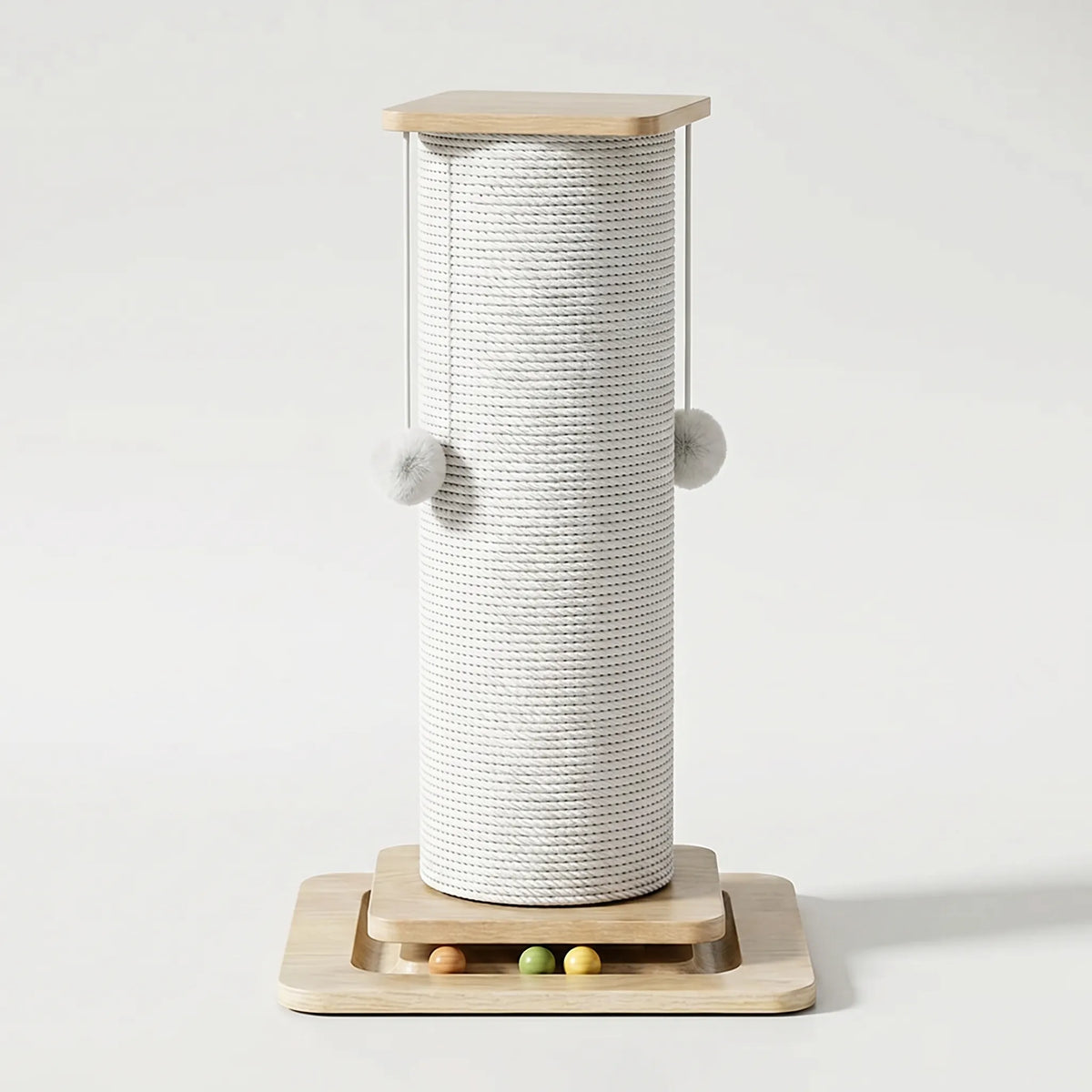 Cat Scratching Post | Natural Sisal & Reinforced Wood Base | 60 & 80 cm