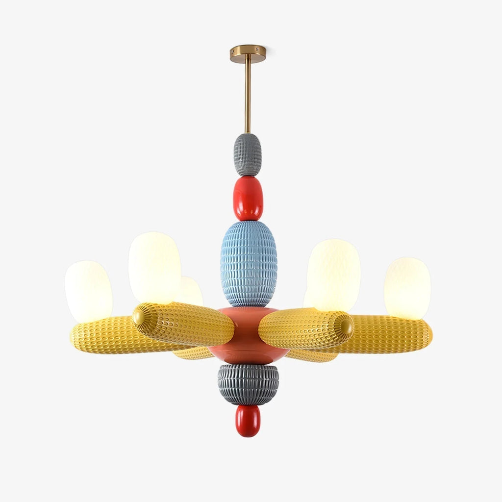 Ceiling Chandelier | Iron & Glass Balloon Cluster | 96 cm Diameter