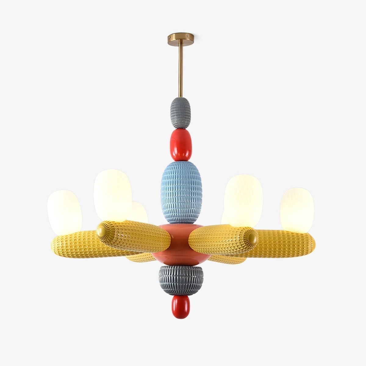 Ceiling Chandelier | Iron & Glass Balloon Cluster | 96 cm Diameter
