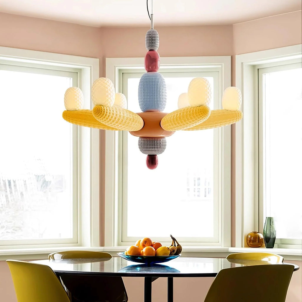 Ceiling Chandelier | Iron & Glass Balloon Cluster | 96 cm Diameter