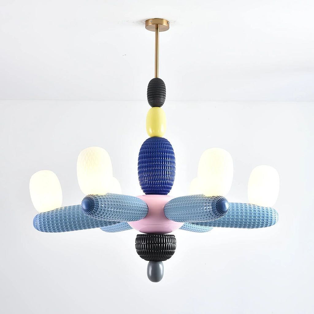 Ceiling Chandelier | Iron & Glass Balloon Cluster | 96 cm Diameter