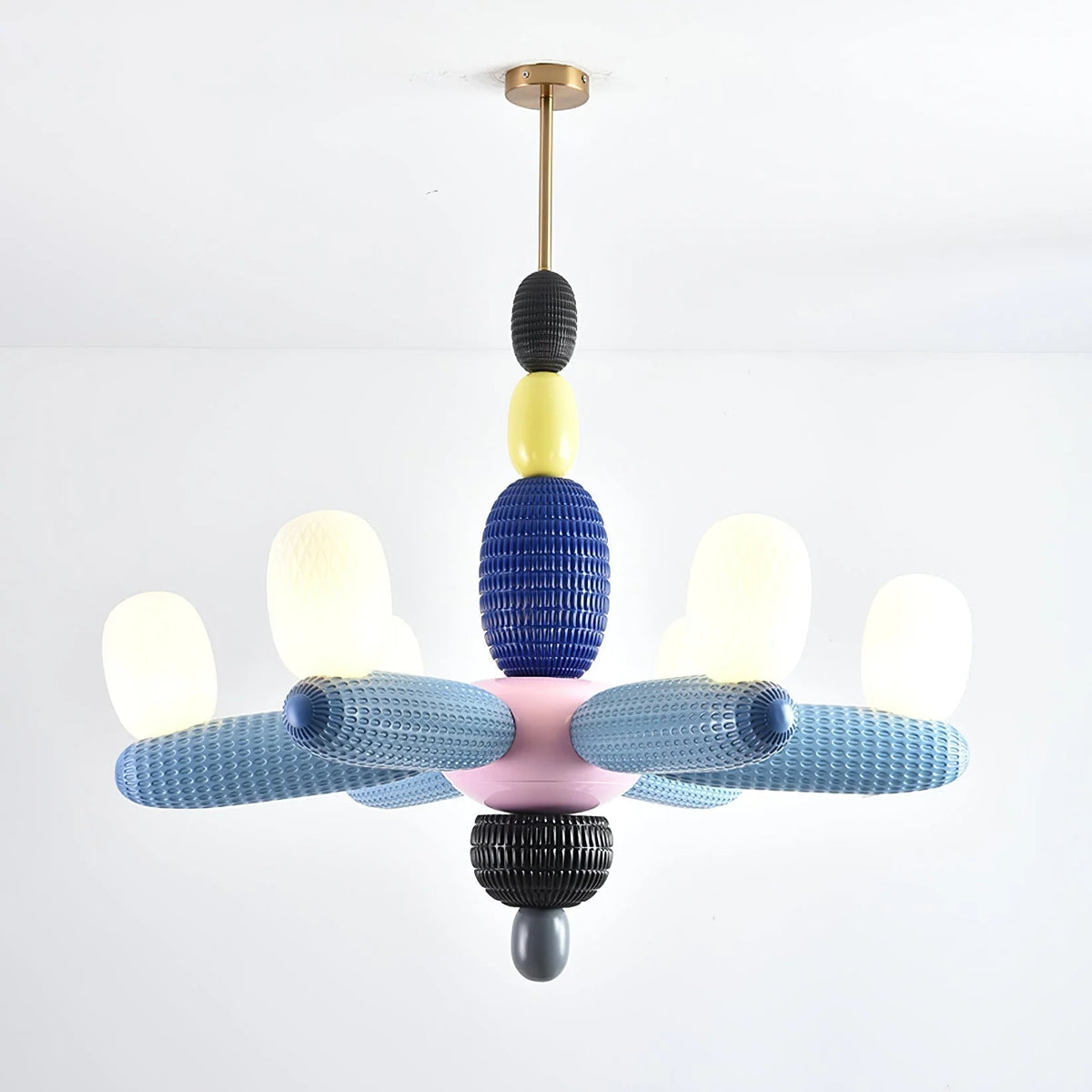 Ceiling Chandelier | Iron & Glass Balloon Cluster | 96 cm Diameter
