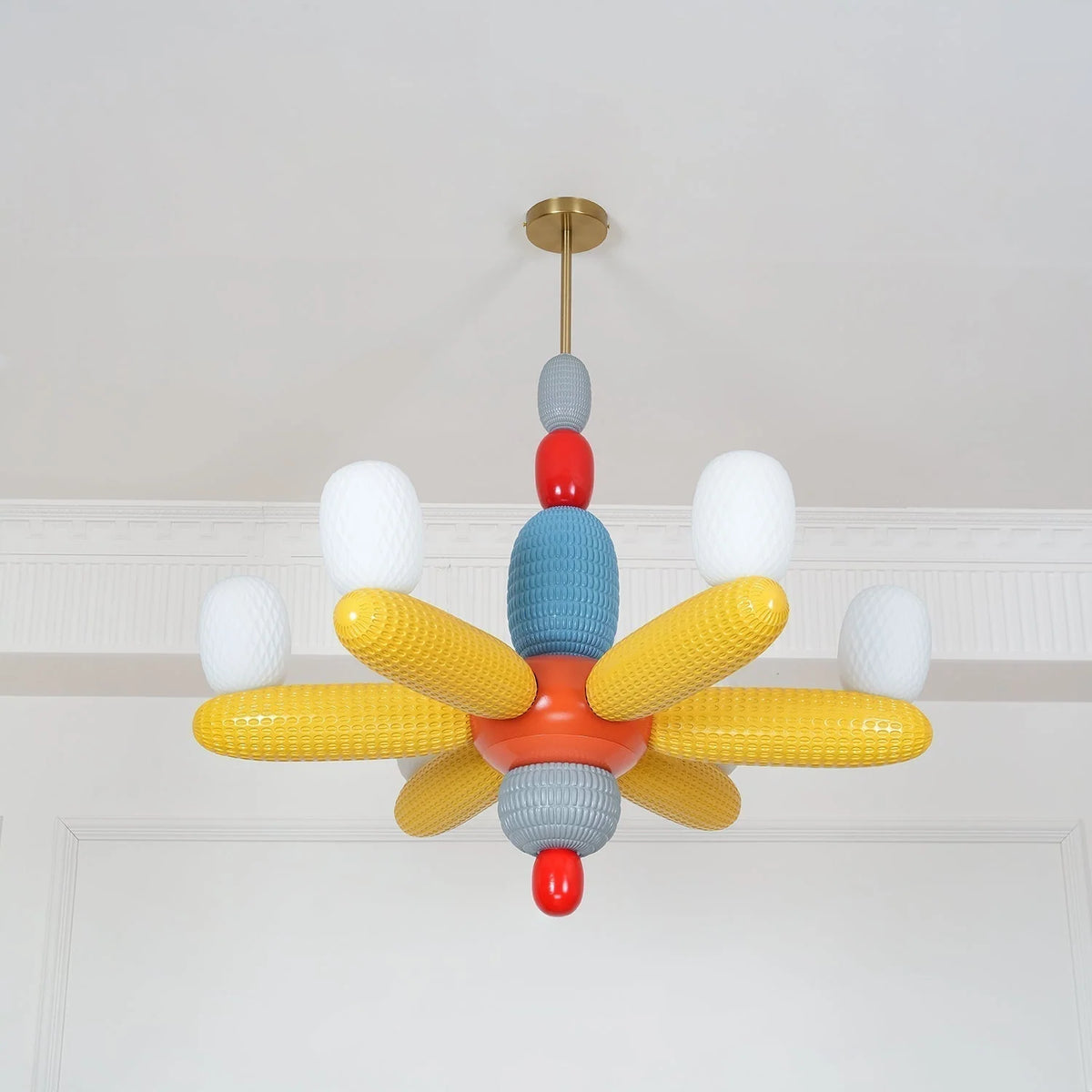 Ceiling Chandelier | Iron & Glass Balloon Cluster | 96 cm Diameter