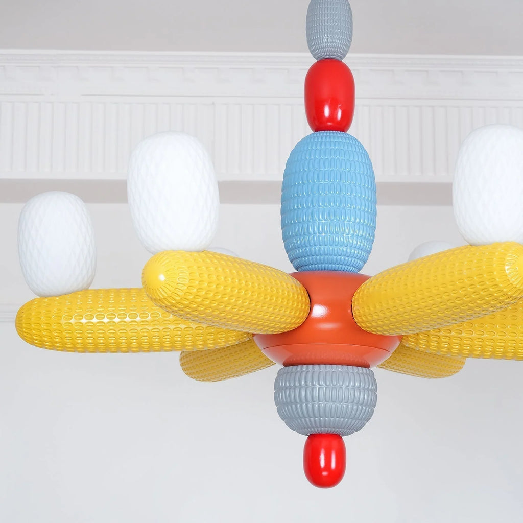 Ceiling Chandelier | Iron & Glass Balloon Cluster | 96 cm Diameter