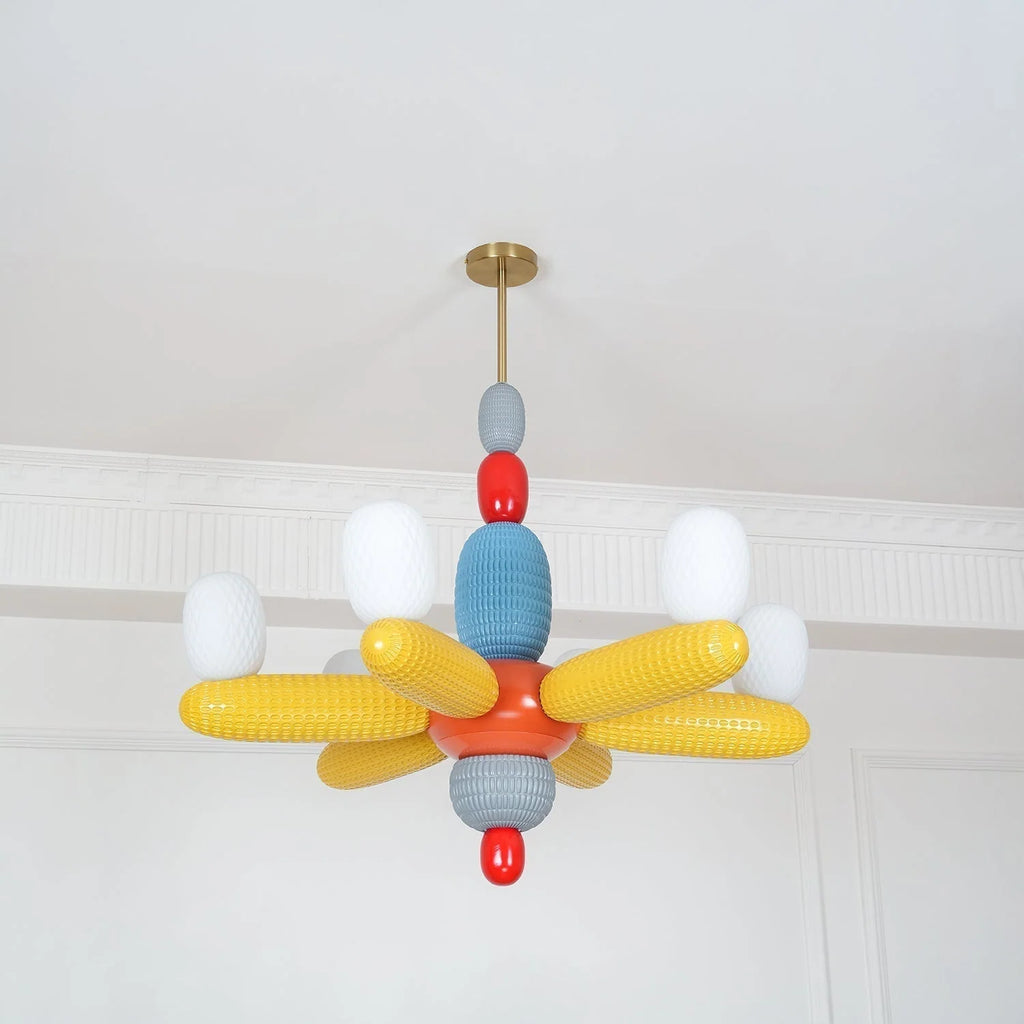 Ceiling Chandelier | Iron & Glass Balloon Cluster | 96 cm Diameter