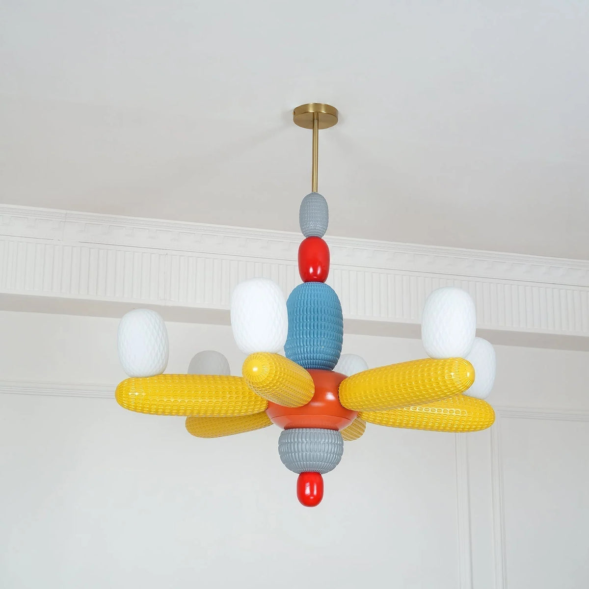 Ceiling Chandelier | Iron & Glass Balloon Cluster | 96 cm Diameter