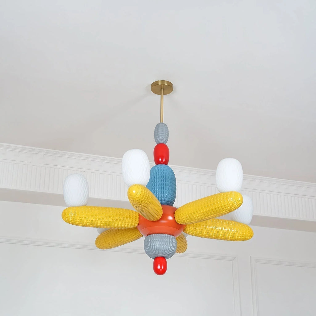 Ceiling Chandelier | Iron & Glass Balloon Cluster | 96 cm Diameter