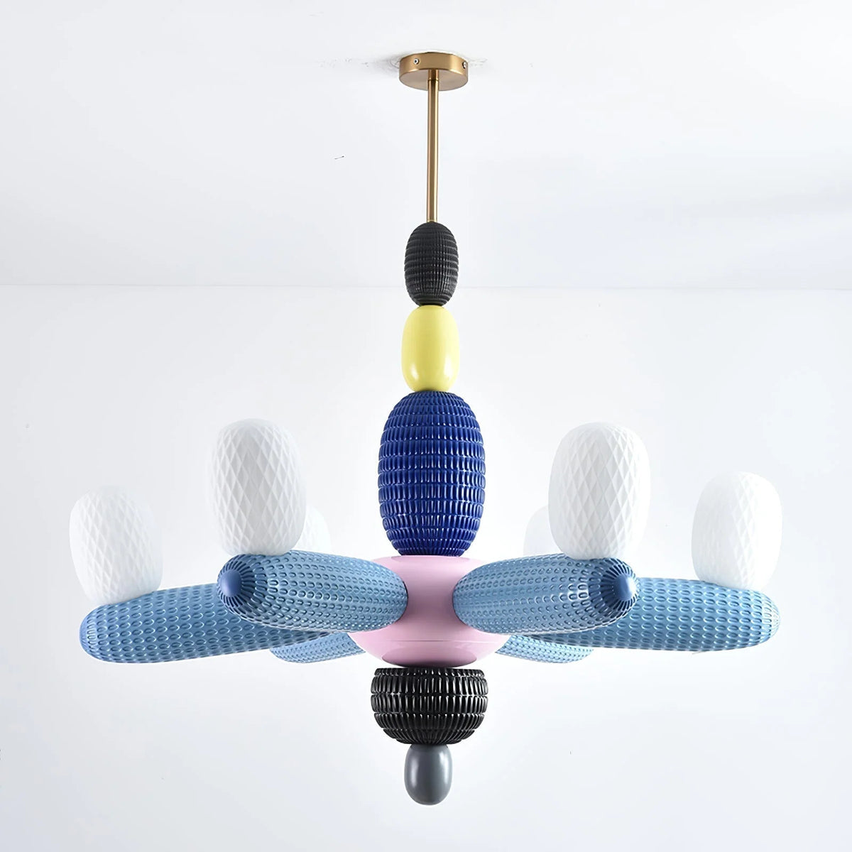 Ceiling Chandelier | Iron & Glass Balloon Cluster | 96 cm Diameter