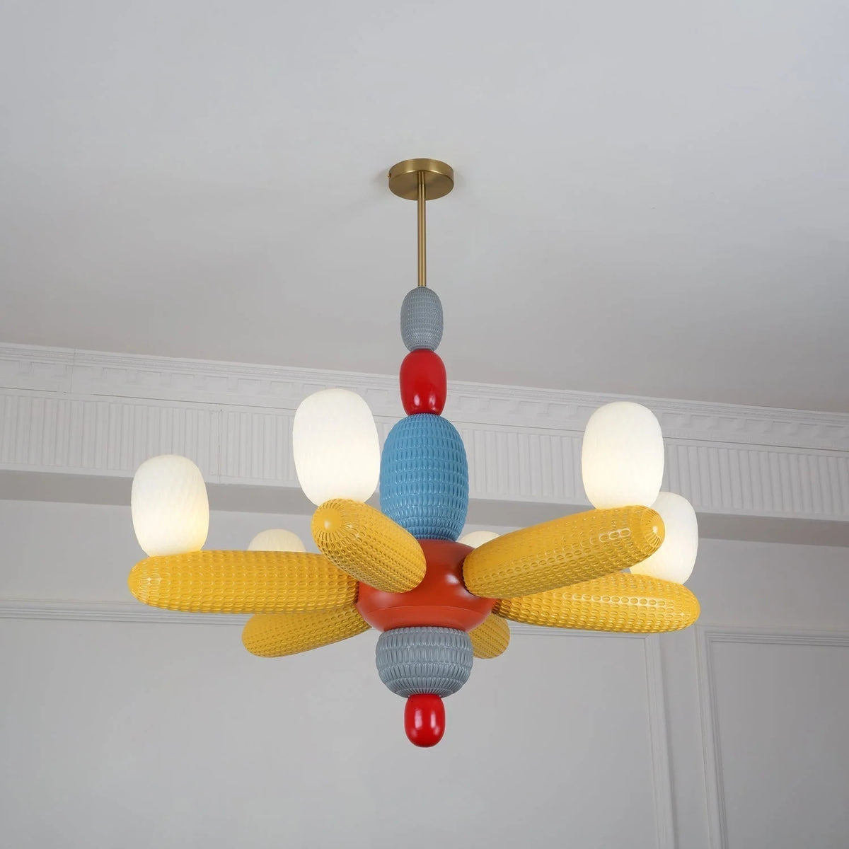 Ceiling Chandelier | Iron & Glass Balloon Cluster | 96 cm Diameter