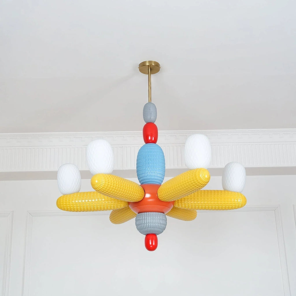 Ceiling Chandelier | Iron & Glass Balloon Cluster | 96 cm Diameter