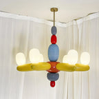 Ceiling Chandelier | Iron & Glass Balloon Cluster | 96 cm Diameter