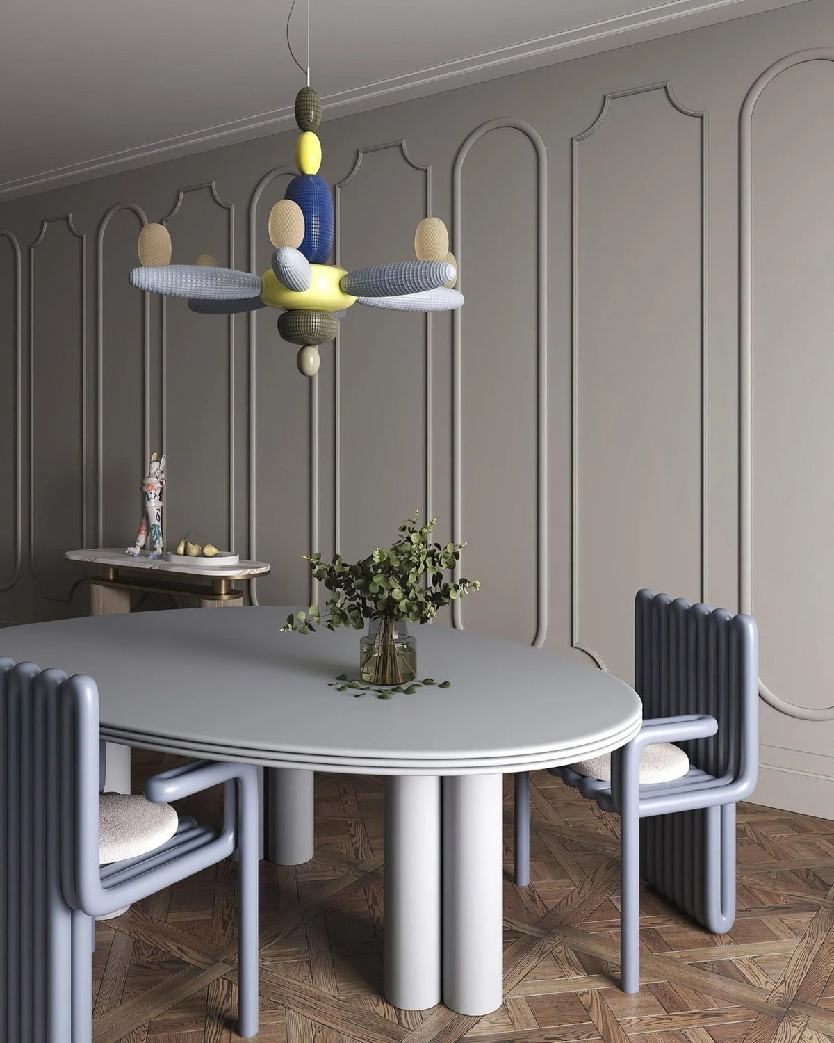 Ceiling Chandelier | Iron & Glass Balloon Cluster | 96 cm Diameter