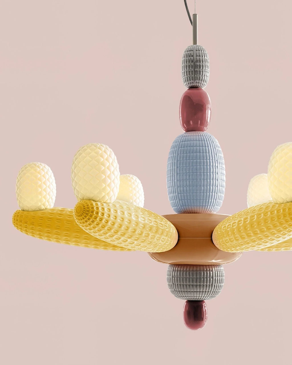 Ceiling Chandelier | Iron & Glass Balloon Cluster | 96 cm Diameter