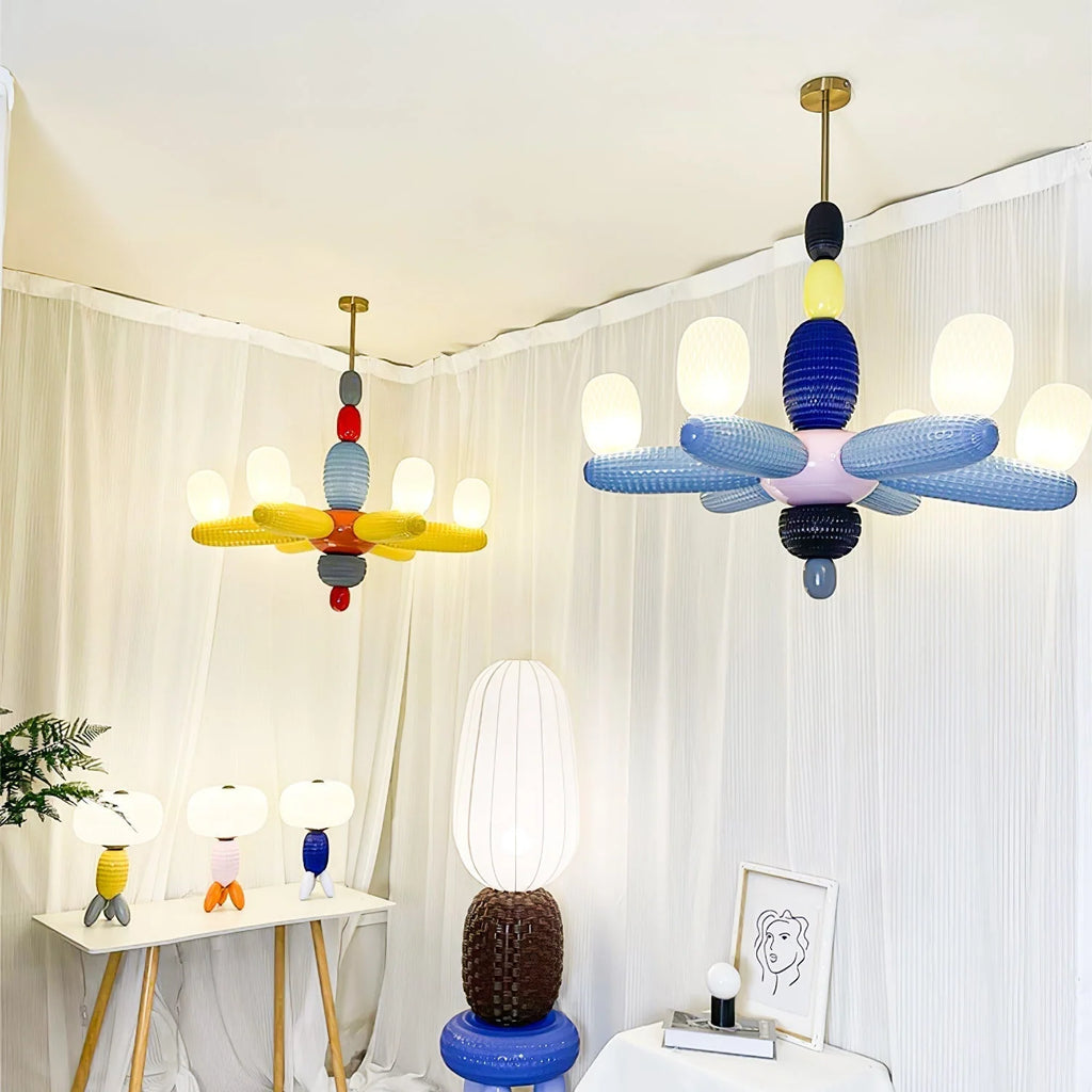 Ceiling Chandelier | Iron & Glass Balloon Cluster | 96 cm Diameter