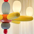 Ceiling Chandelier | Iron & Glass Balloon Cluster | 96 cm Diameter
