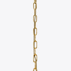 Ceiling Chandelier | Layered Green Petal Glass & Satin Brass | 80 cm Dia