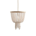 Ceiling Chandelier | Wood Beads & Hemp Rope | 38 cm Diameter