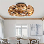 Ceiling Fan | Handwoven Rattan & Ultra-Quiet DC Motor | 48 cm Diameter