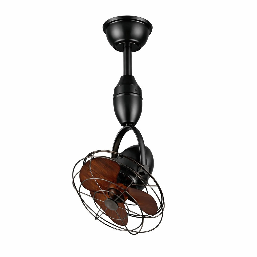 Ceiling Fan | Industrial Cage & Quiet Copper Motor | 12 in Sweep